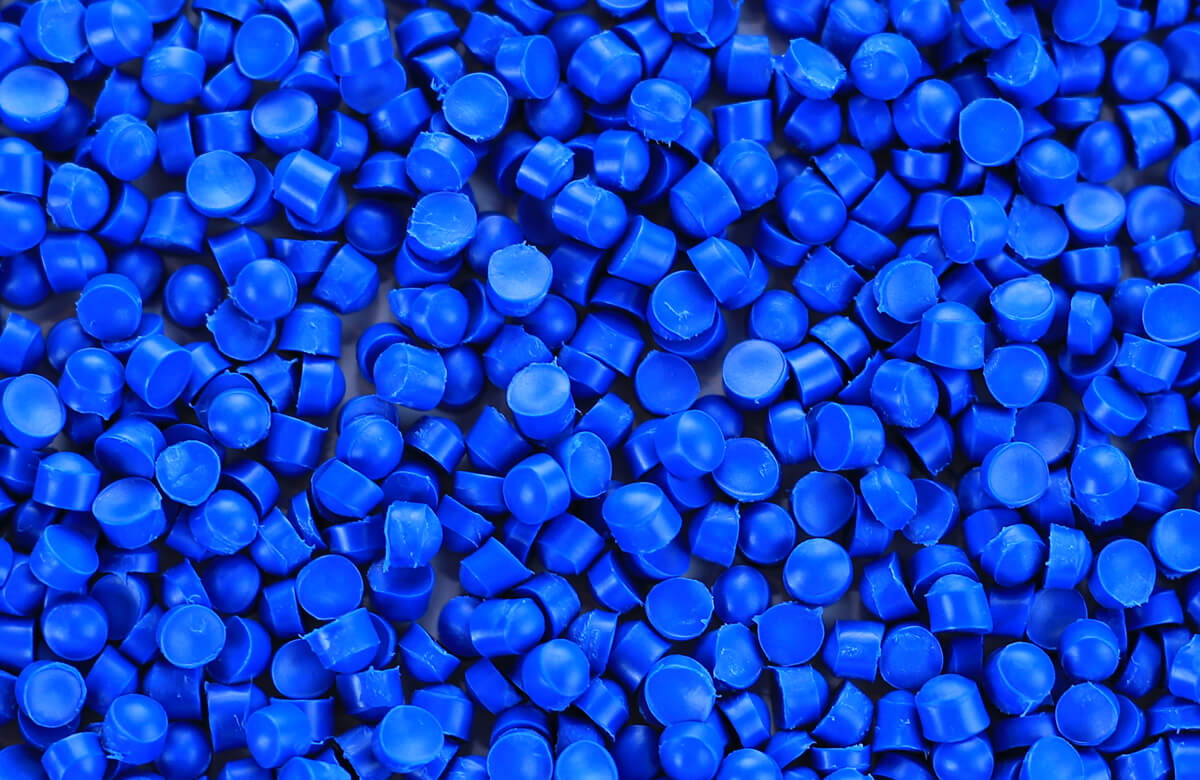 Blue granules HD-PE