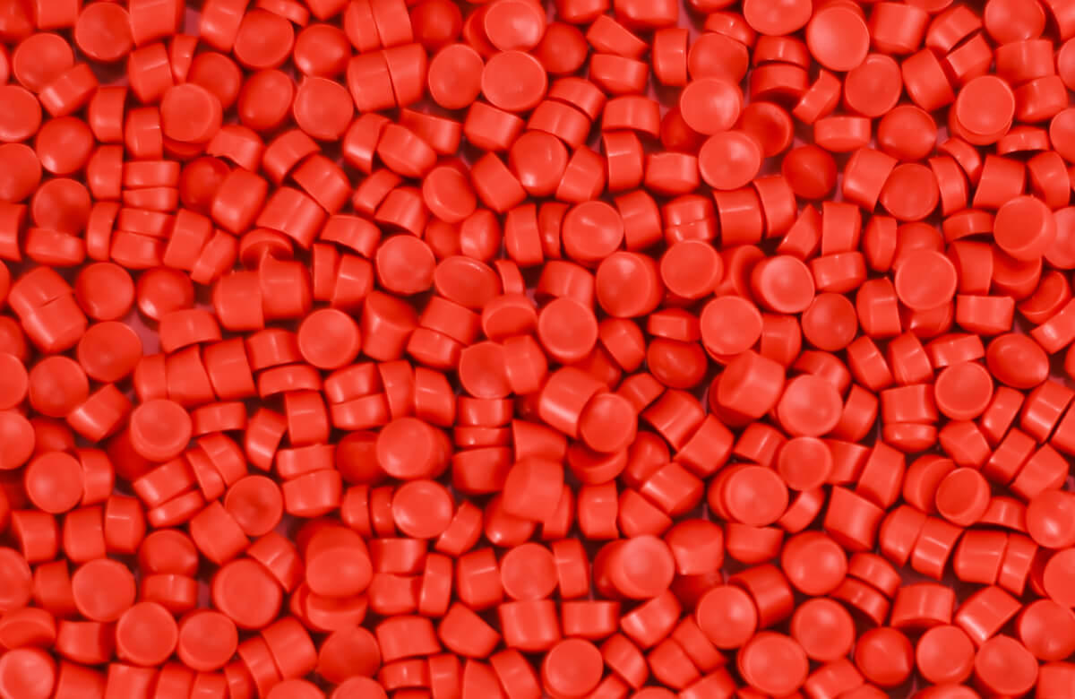 Red granules HD-PE